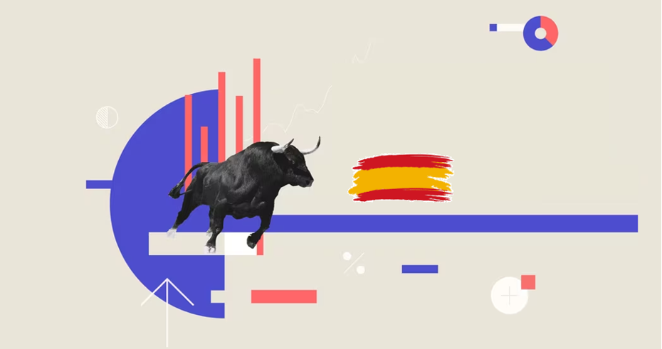 imagen de un toro con la bandera española