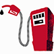 cartoon red petrol pump