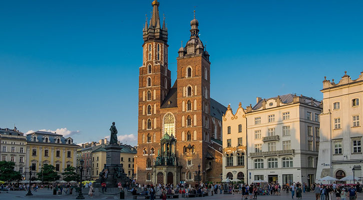 Poland church and square